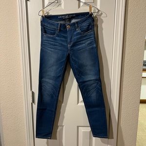American Eagle Super Stretch X blue jeggings